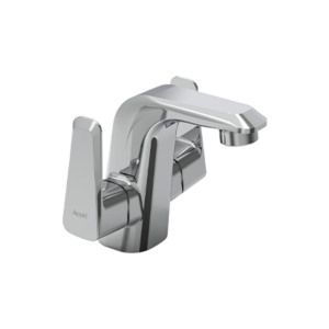 Central Hole Basin Mixer with Braided Hoses
