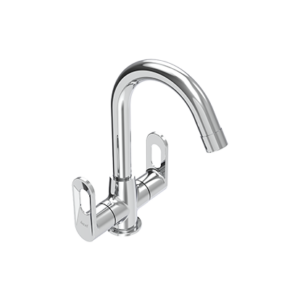 Central Hole Basin Mixer with braided hoses